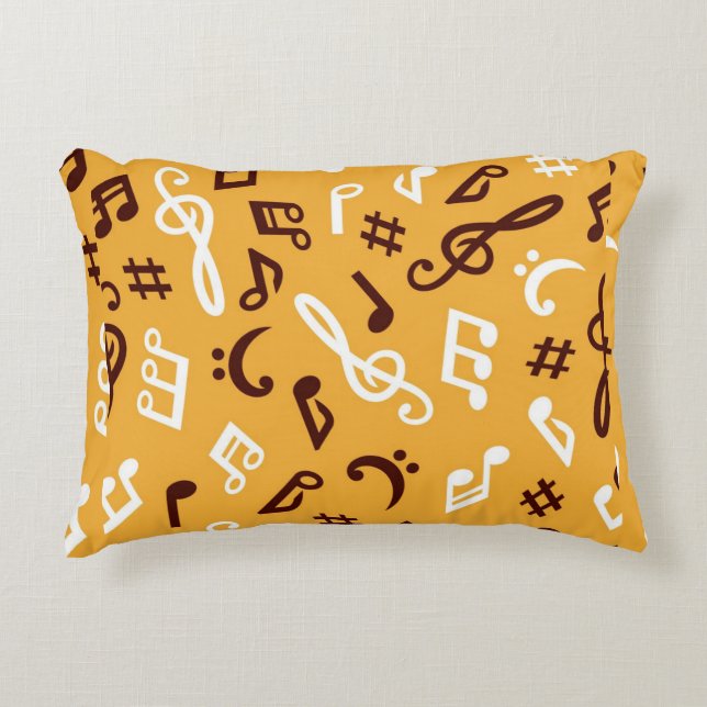 Coussins Décoratifs Motif de notes musicales (Devant)