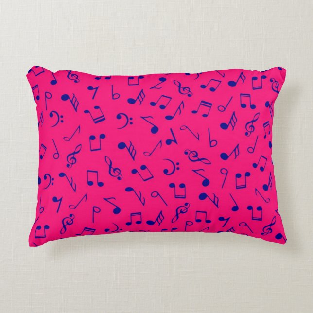Coussins Décoratifs Motif de notes musicales (Devant)