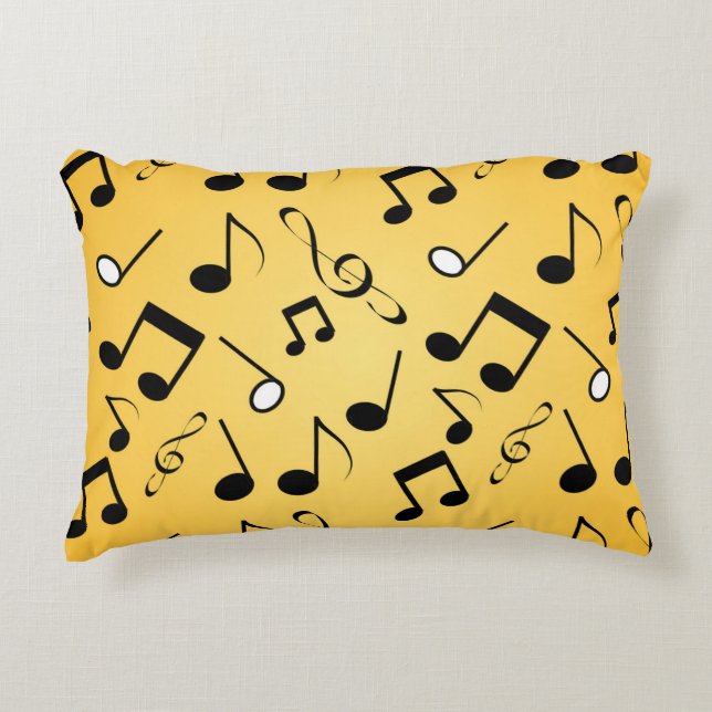 Coussins Décoratifs Motif de notes musicales (Devant)