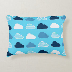 Coussins Décoratifs Motif de Nuages Minimaux – Vibes de Ciel Bleu