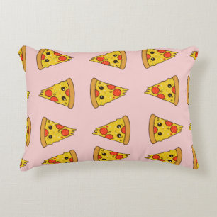 Coussins Décoratifs Motif de pizza drôle mignon rose enfants pepparoni