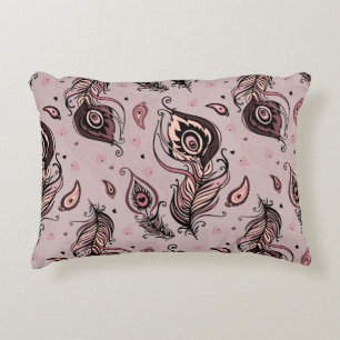 Coussins Décoratifs Motif de plume de paon