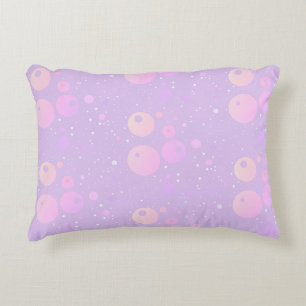 Coussins Décoratifs Motif de points de couleur rose violet esthétique