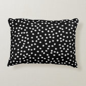 Coussins Décoratifs Motif de points Random Polka moderne noir et blanc (Dos)