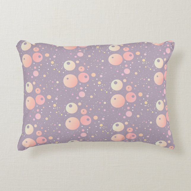 Coussins Décoratifs Motif de points rose gris (Devant)
