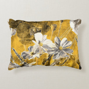 Coussins Décoratifs Motif de Poppies d'aquarelle florale monochrome