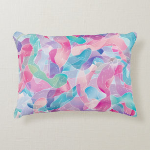 Coussins Décoratifs Motif de ruban abstrait pastel