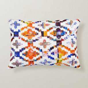 Coussins Décoratifs Motif de texture géométrique avec aquarelle