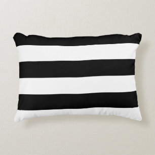 Coussins Décoratifs Motif décoratif rayé noir et blanc rayures