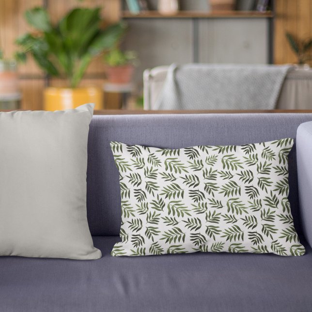 Coussins Décoratifs Motif des branches vertes aquarelle (Créateur téléchargé)