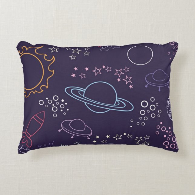 Coussins Décoratifs Motif d'espace (Devant)
