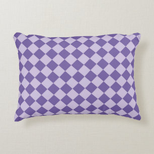 Coussins Décoratifs Motif diamant damier violet