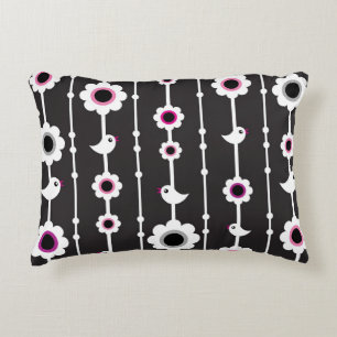 Coussins Décoratifs motif d'oiseau et de fleurs