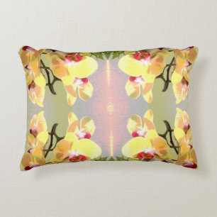 Coussins Décoratifs Motif d'orchidées jaunes