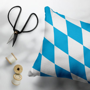 Coussins Décoratifs Motif Drapeau Diamant Bavière bleu et blanc