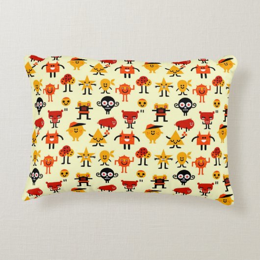 Coussins Décoratifs Motif drôle de monstres (Dos)
