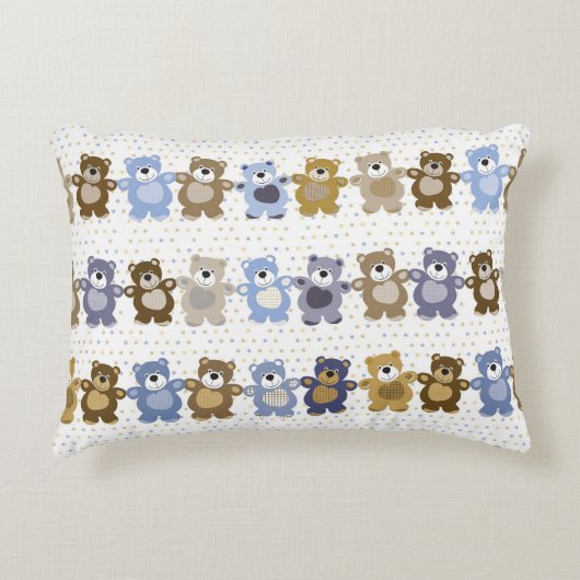 Coussins Décoratifs motif d'un ours en peluche (Devant)