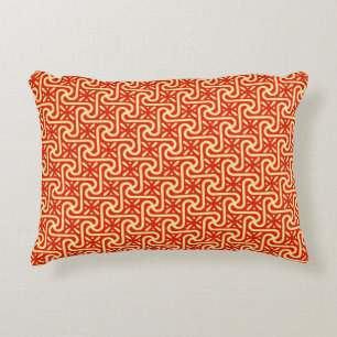 Coussins Décoratifs Motif égyptien de tuile, orange de corail