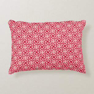 Coussins Décoratifs Motif en tuiles égyptiennes, rose profond et clair