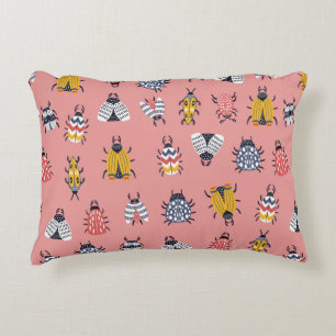 Coussins Décoratifs Motif enfantin sans couture avec des insectes et d