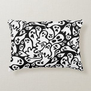 Coussins Décoratifs Motif fantôme noir et blanc