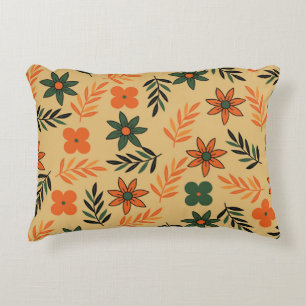 Coussins Décoratifs Motif Feuille Vintage les années 70 Floral