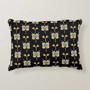 Coussins Décoratifs Motif floral avec fleurs bleues jaunes