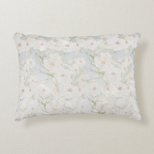 Coussins Décoratifs Motif floral blanc doux