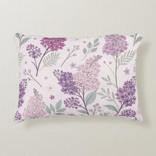 Coussins Décoratifs Motif floral lilas rose et violet clair