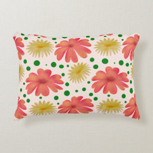 Coussins Décoratifs Motif floral rétro brillant sans couture