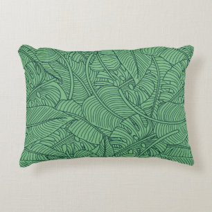 Coussins Décoratifs Motif floral sans couture avec feuilles. dos tropi