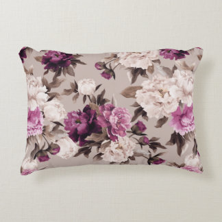 Coussins Décoratifs Motif floral transparent avec roses sur fond léger
