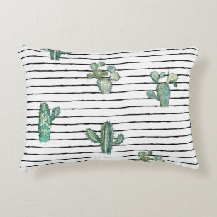 Coussins Décoratifs Motif fluide cactus aquarelle