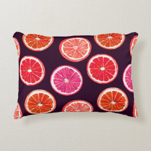 Coussins Décoratifs Motif foncé Citrus peint à la main