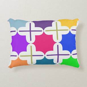 Coussins Décoratifs Motif géométrique abstrait vif en couleurs vives