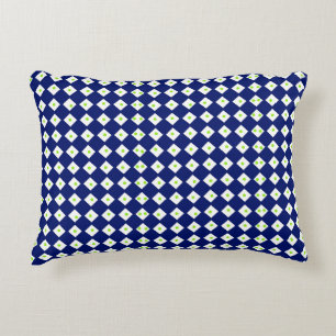 Coussins Décoratifs Motif géométrique diamant bleu marine 