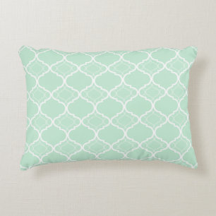 Coussins Décoratifs Motif géométrique Mint Green Quatrefoil