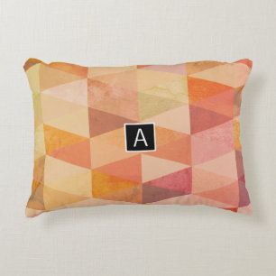Coussins Décoratifs Motif géométrique Triangle doux Monogrammé