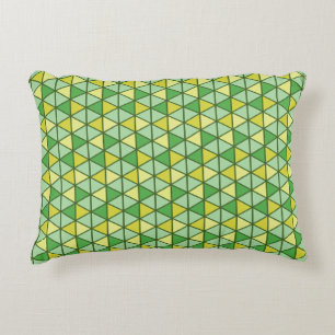 Coussins Décoratifs Motif géométrique triangulaire vert rétro