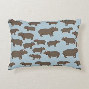 Coussins Décoratifs Motif Hippopotame Hippo