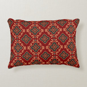 Coussins Décoratifs Motif indien géométrique rouge