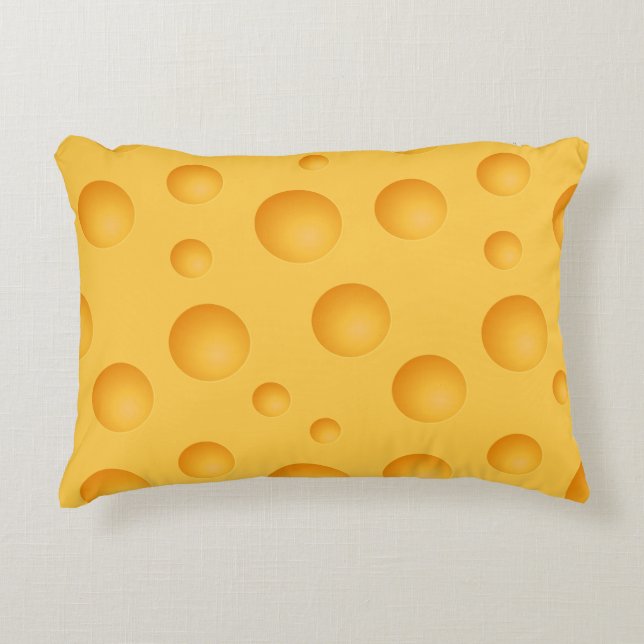 Coussins Décoratifs Motif jaune de fromage (Devant)