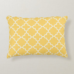 Coussins Décoratifs Motif jaune de Quatrefoil