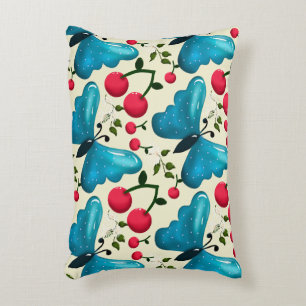 Coussins Décoratifs Motif joli papillon Cerise, Fruit Kawaii brillant