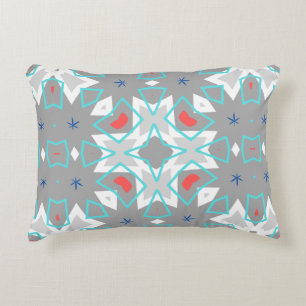 Coussins Décoratifs Motif Mandala Gris Corail Floral Géométrique Boh