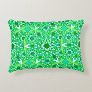 Coussins Décoratifs Motif mandala, vert émeraude et paon