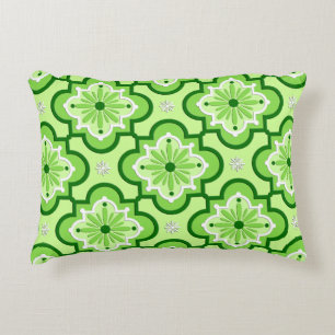 Coussins Décoratifs Motif marocain en tuiles - Vert citron