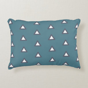 Coussins Décoratifs Motif Moderne Élégant Tendance Bleu Canard Blanc