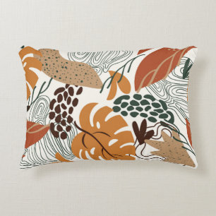 Coussins Décoratifs Motif naturel abstrait et transparent sur fond bla