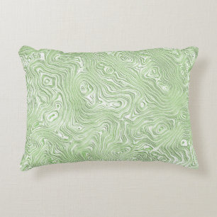 Coussins Décoratifs Motif ondulé abstrait vert citron pâle